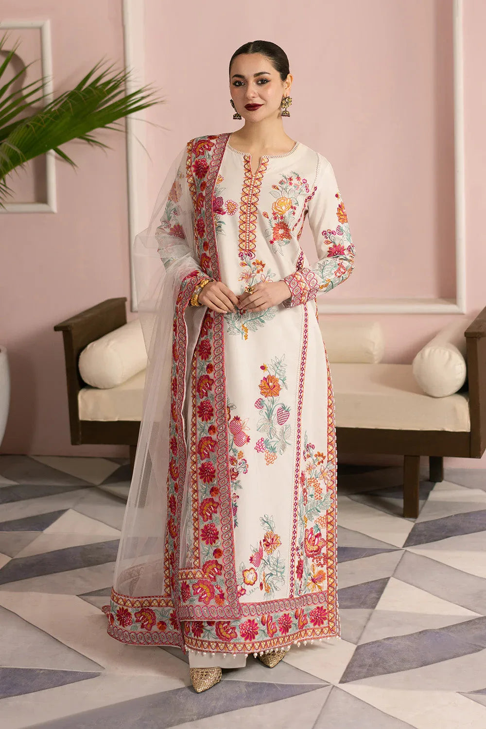 Maryum N Maria | Eid Luxury Lawn 25 | AFSAR - MS50159 - Aqsa Fabrics