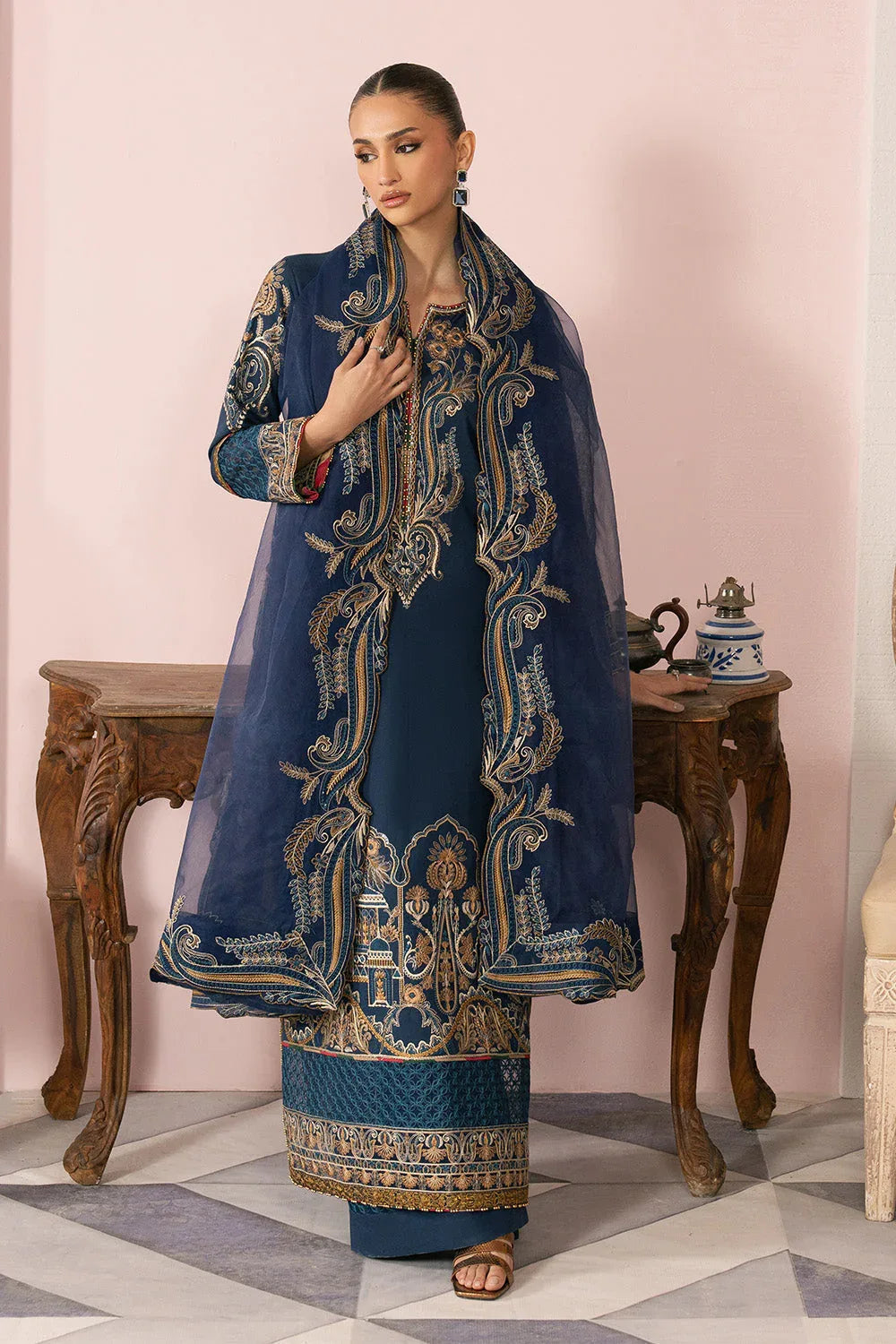 Maryum N Maria | Eid Luxury Lawn 25 | ARA - MS50160 - Aqsa Fabrics