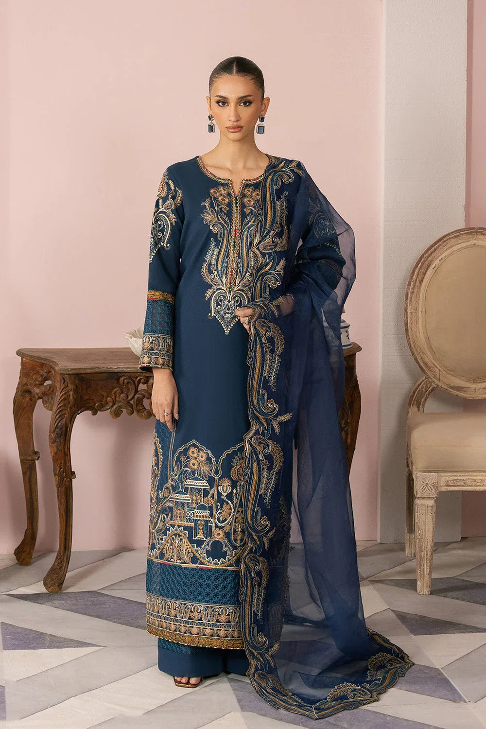 Maryum N Maria | Eid Luxury Lawn 25 | ARA - MS50160 - Aqsa Fabrics