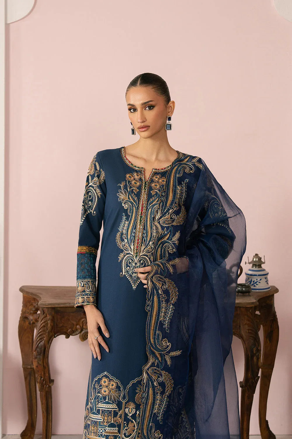 Maryum N Maria | Eid Luxury Lawn 25 | ARA - MS50160 - Aqsa Fabrics