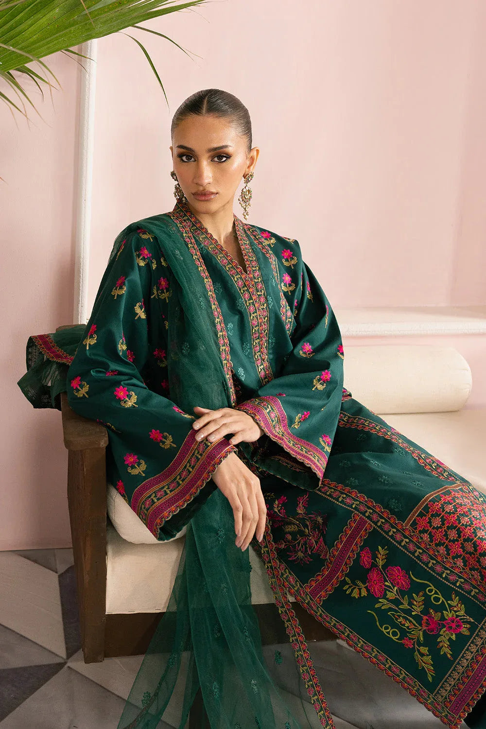 Maryum N Maria | Eid Luxury Lawn 25 | AVIZEH - MS50162 - Aqsa Fabrics