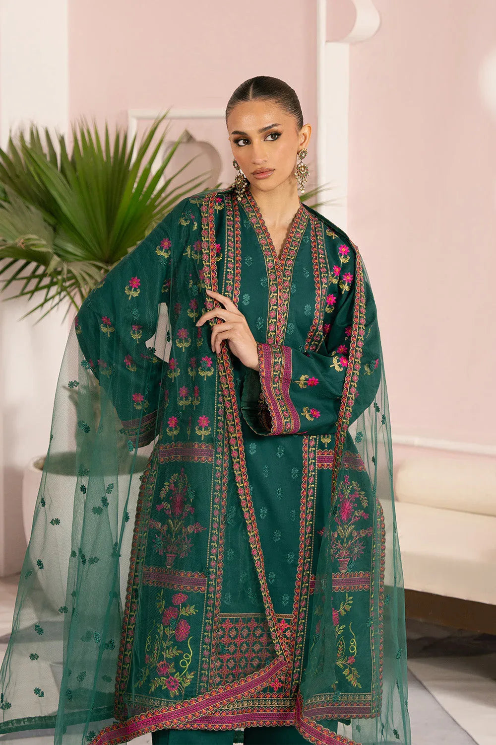 Maryum N Maria | Eid Luxury Lawn 25 | AVIZEH - MS50162 - Aqsa Fabrics