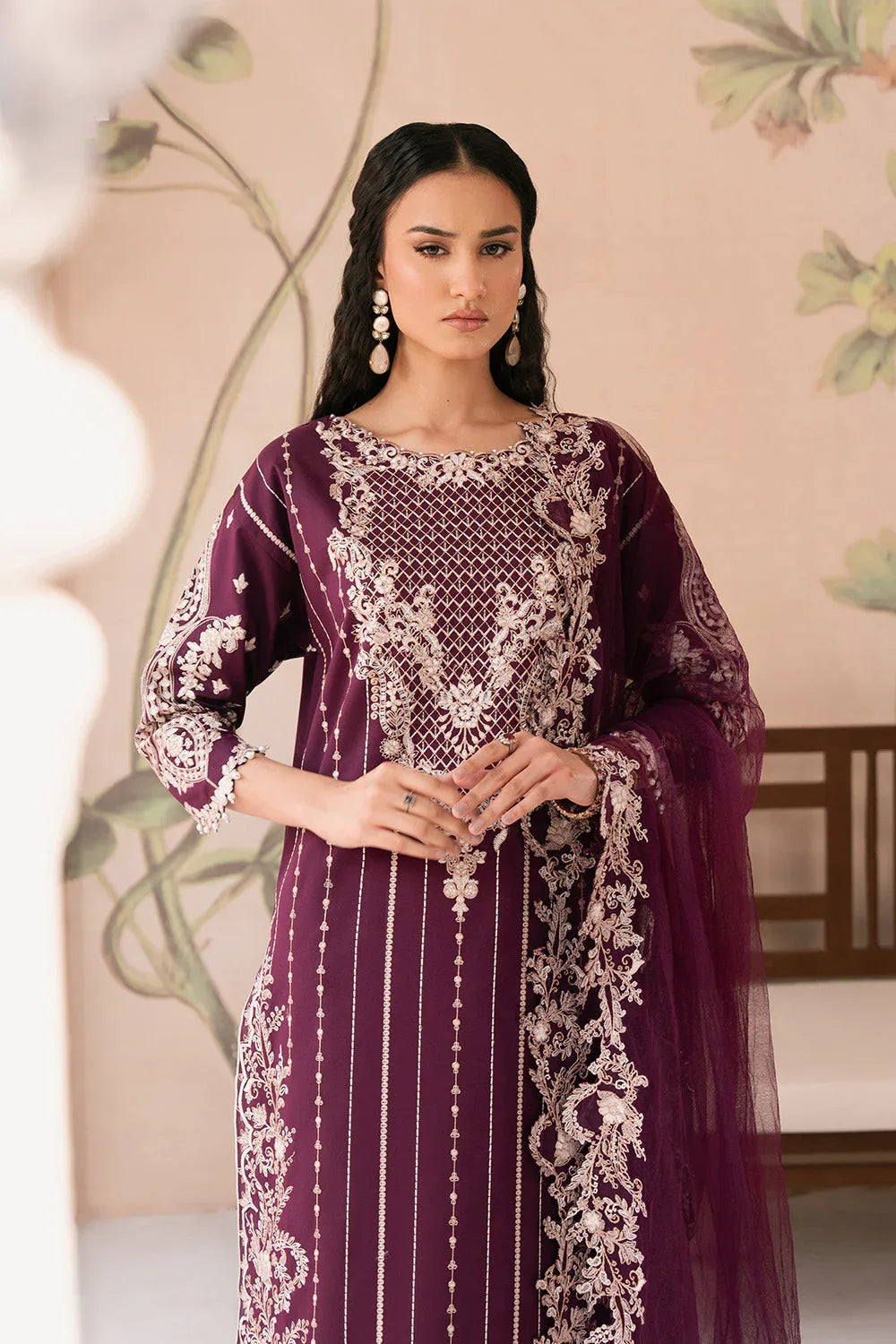 Maryum N Maria | Eid Luxury Lawn 25 | ALALEH - MS50163 - Aqsa Fabrics