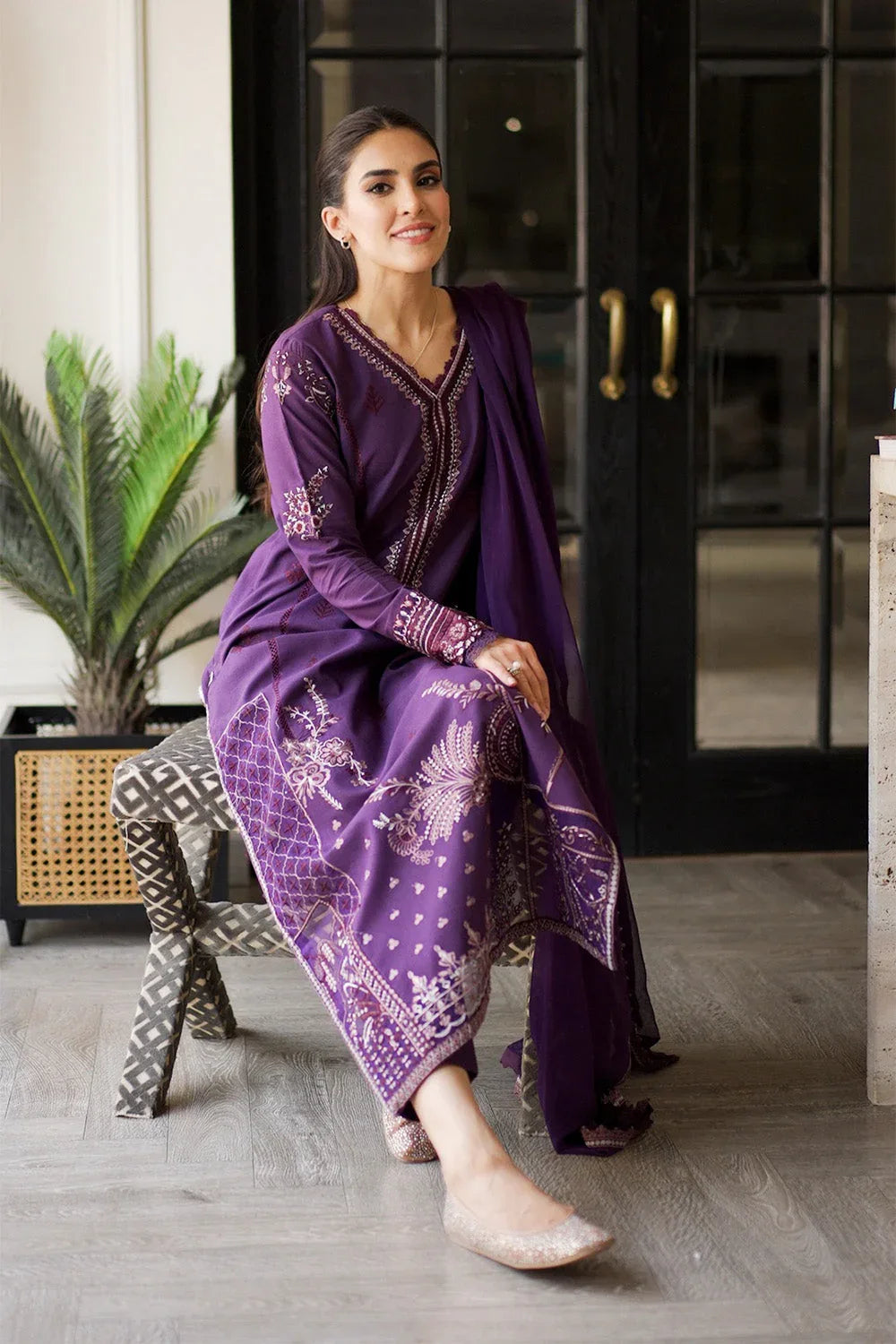 Maryum N Maria | Elara 25 | FAWN - MS50361 - Aqsa Fabrics