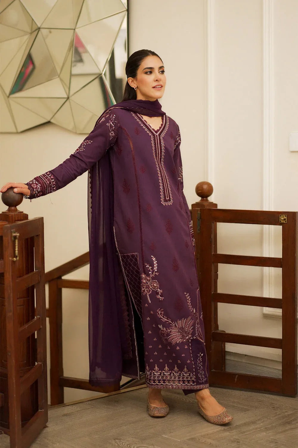 Maryum N Maria | Elara 25 | FAWN - MS50361 - Aqsa Fabrics