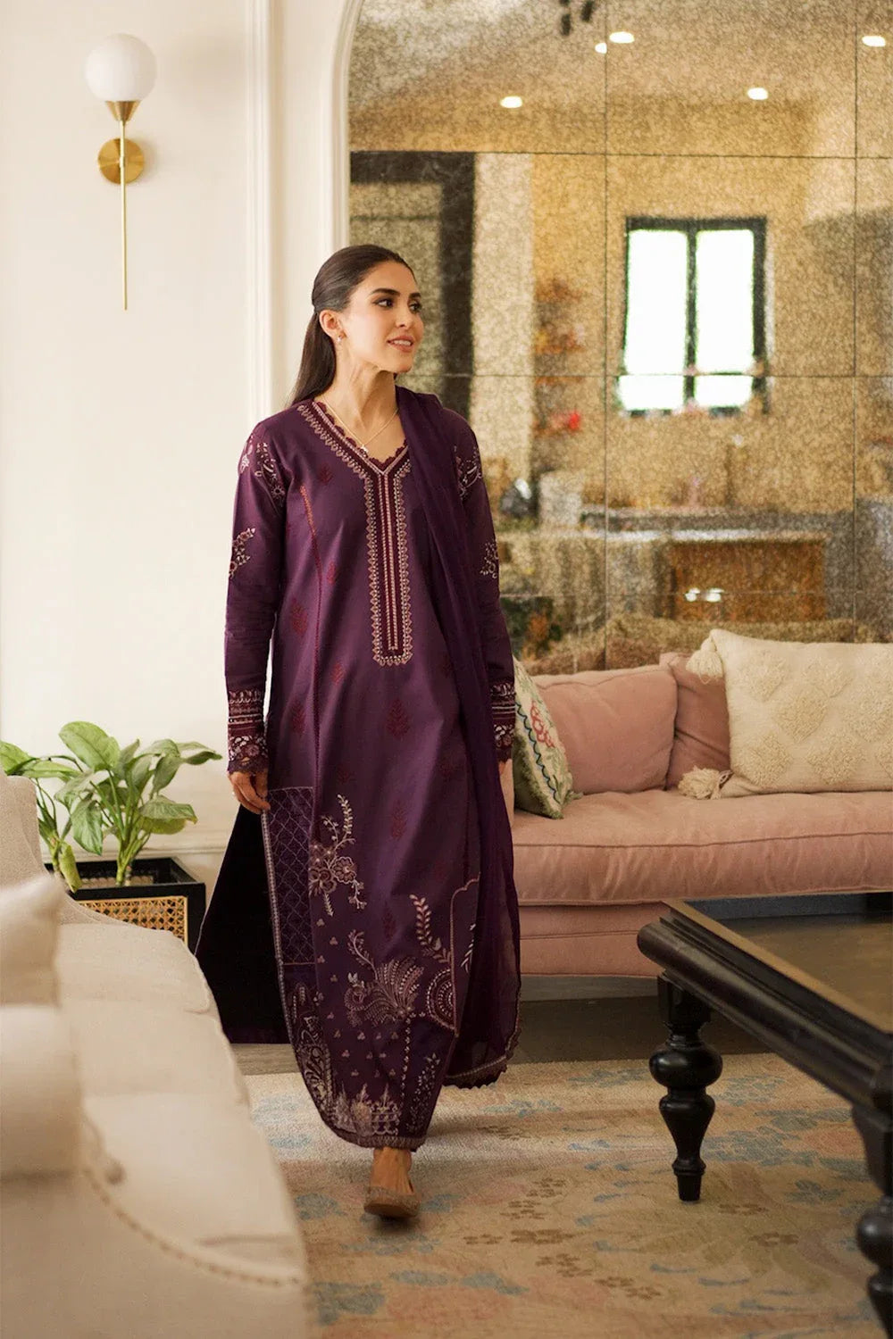 Maryum N Maria | Elara 25 | FAWN - MS50361 - Aqsa Fabrics