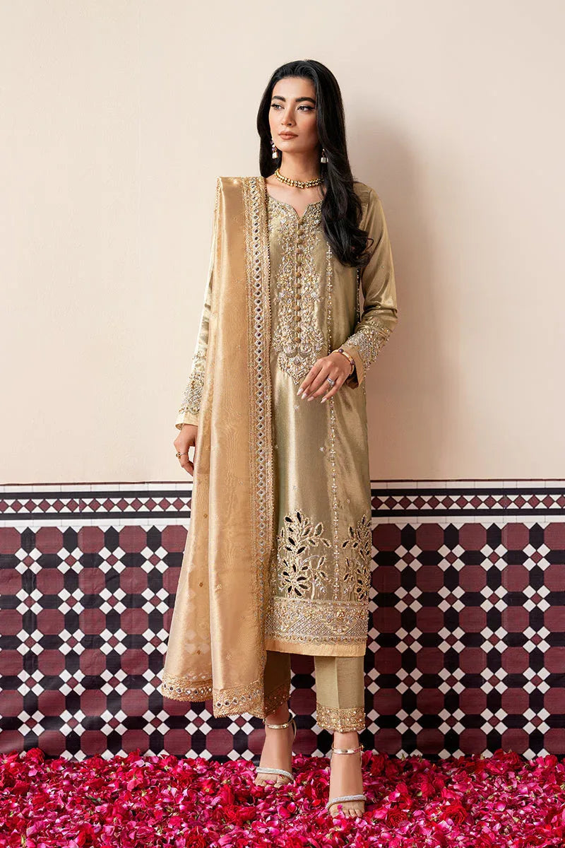 Mushq | Sunehri Lama Silk | Soraya - Aqsa Fabrics