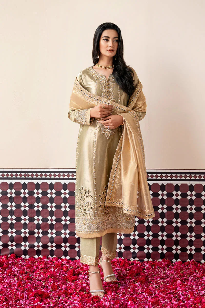 Mushq | Sunehri Lama Silk | Soraya - Aqsa Fabrics