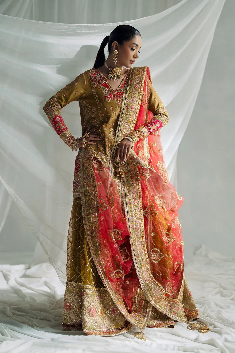 Maryum N Maria | Serene Wedding Dresses | AADHISHAKTI - MSS5848 - Aqsa Fabrics