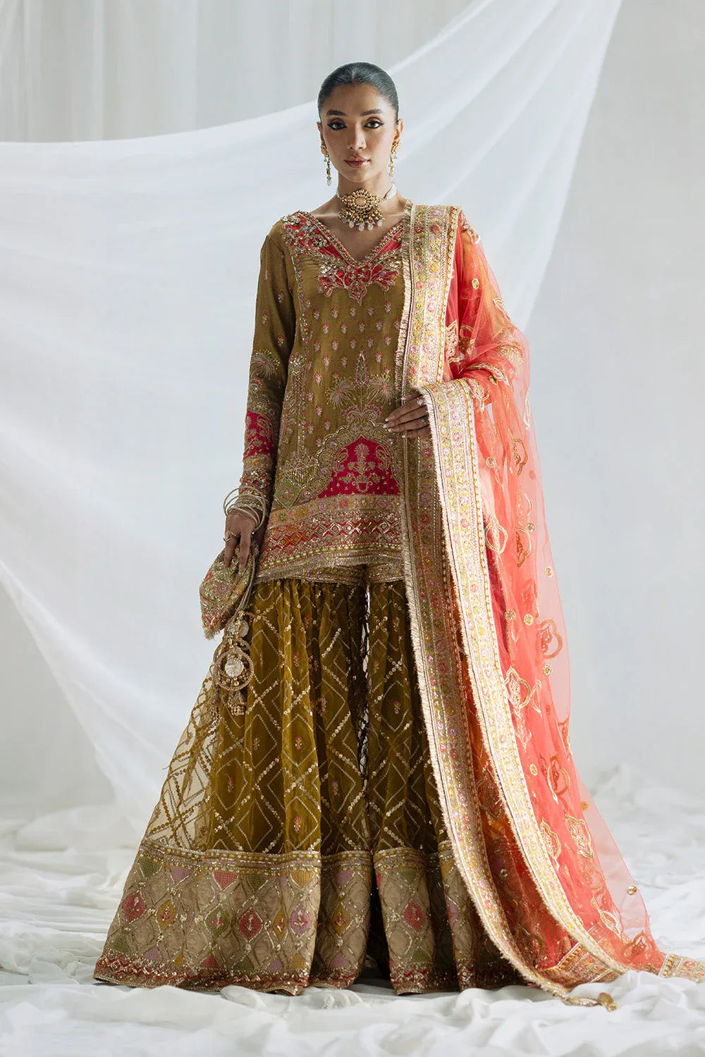 Maryum N Maria | Serene Wedding Dresses | AADHISHAKTI - MSS5848 - Aqsa Fabrics