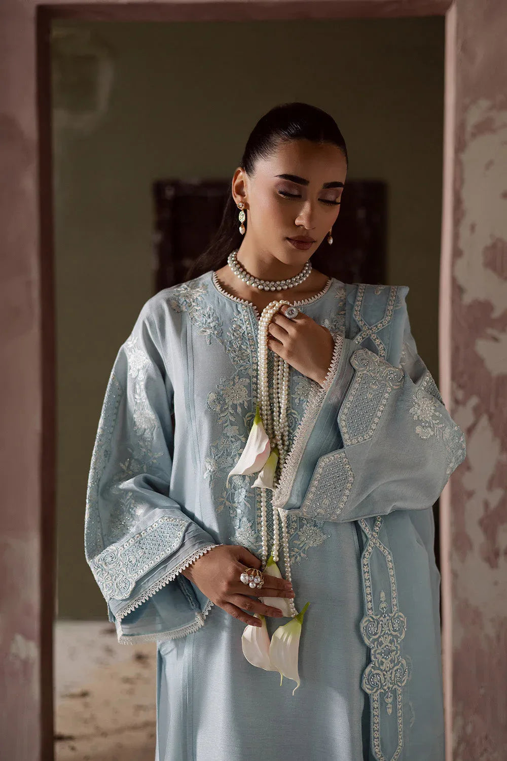 Maryum N Maria | Zarq Festive | RUAA - MSS5832 - Aqsa Fabrics