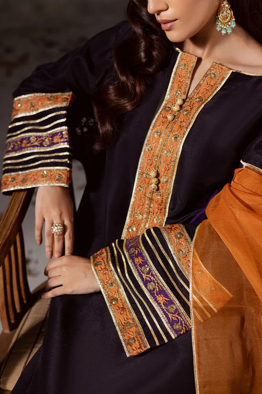 Maryum N Maria | Zarq Festive | OPHERAA - MSS5841 - Aqsa Fabrics