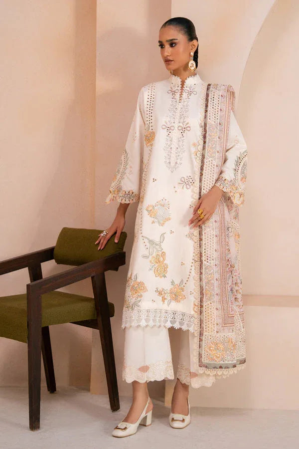 Marjjan | Amani Luxe | MSV-03 B (OFF WHITE) - Aqsa Fabrics