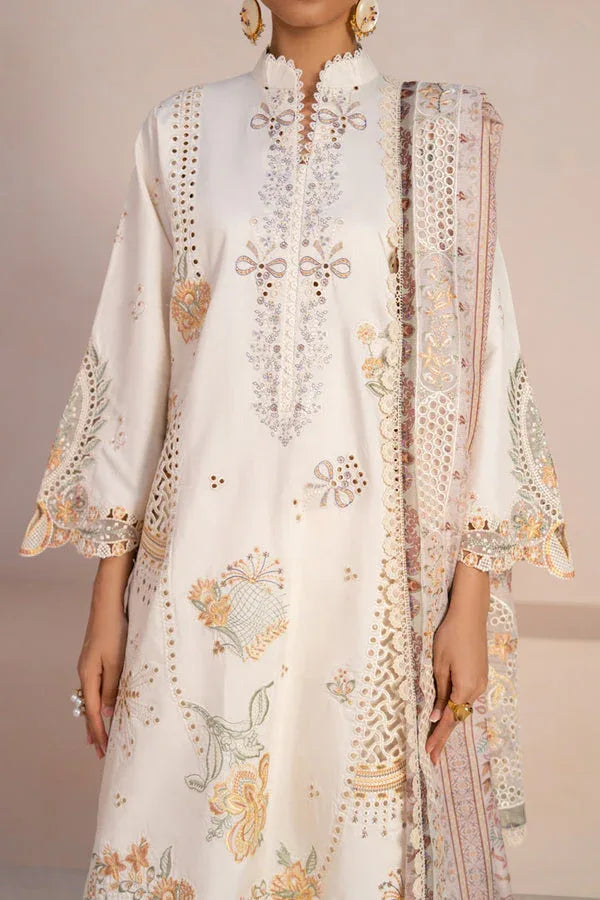Marjjan | Amani Luxe | MSV-03 B (OFF WHITE) - Aqsa Fabrics