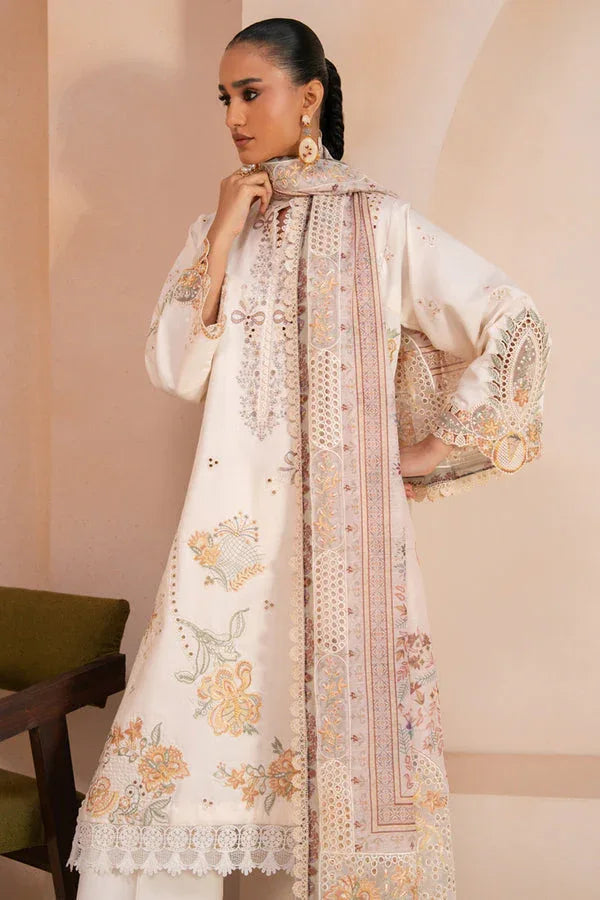 Marjjan | Amani Luxe | MSV-03 B (OFF WHITE) - Aqsa Fabrics