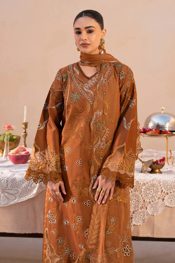 Marjjan | Amani Luxe | MSV 06-B (RUST) - Aqsa Fabrics