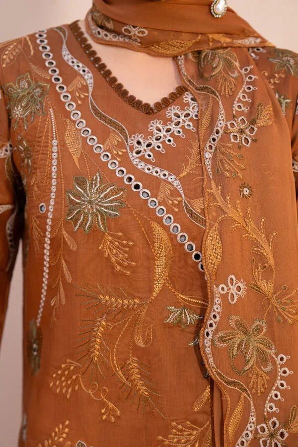 Marjjan | Amani Luxe | MSV 06-B (RUST) - Aqsa Fabrics