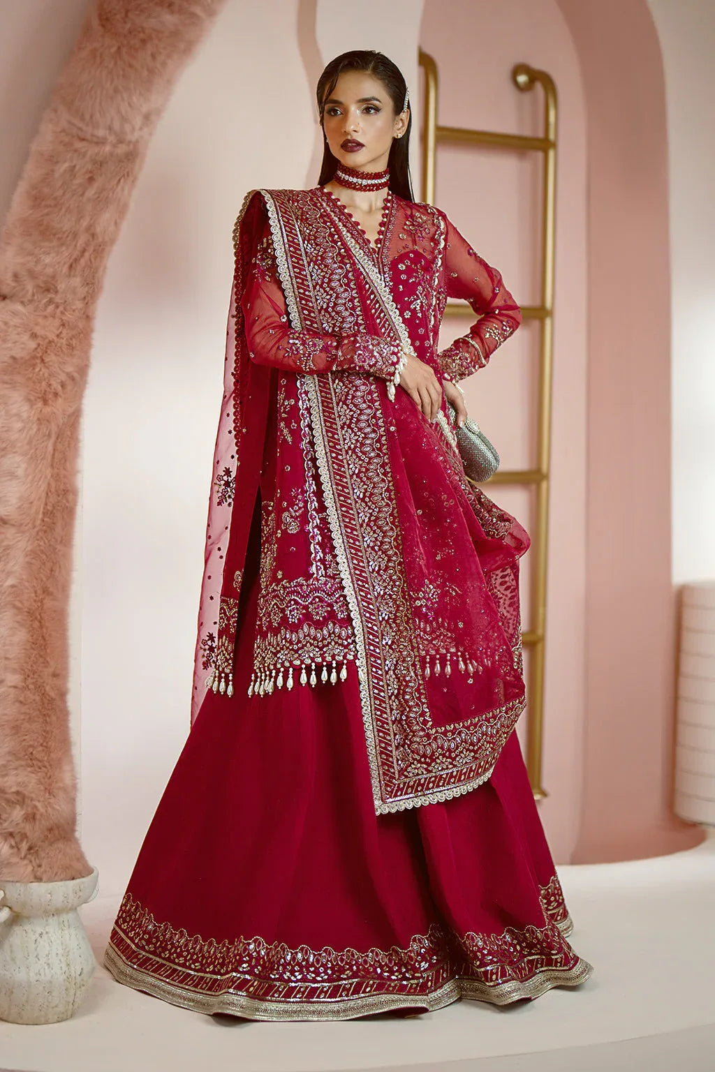 Ayzel | Luminara Wedding Formals | Ruby - Aqsa Fabrics