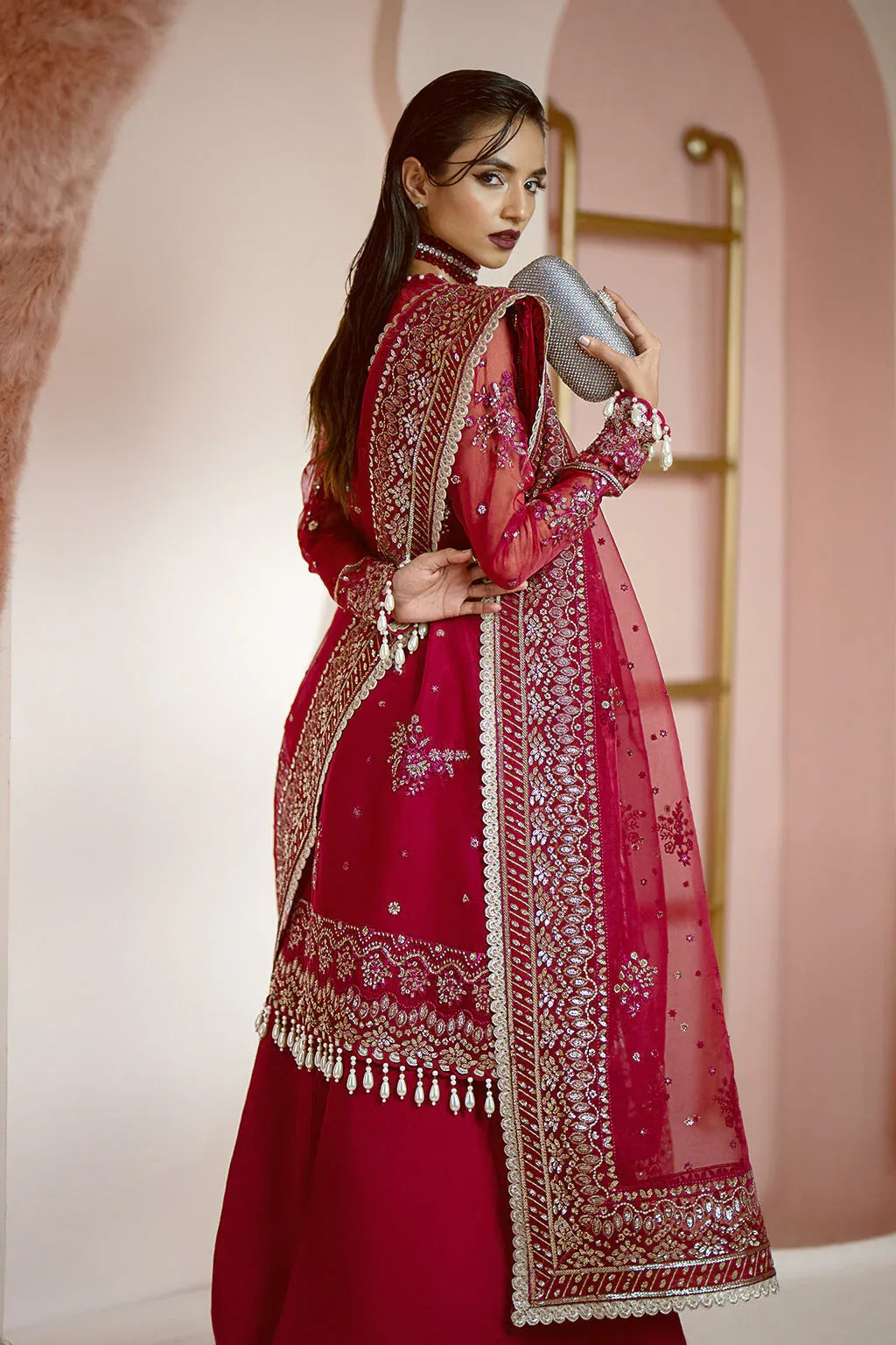 Ayzel | Luminara Wedding Formals | Ruby - Aqsa Fabrics
