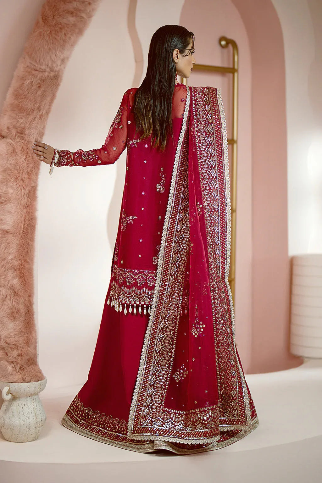 Ayzel | Luminara Wedding Formals | Ruby - Aqsa Fabrics