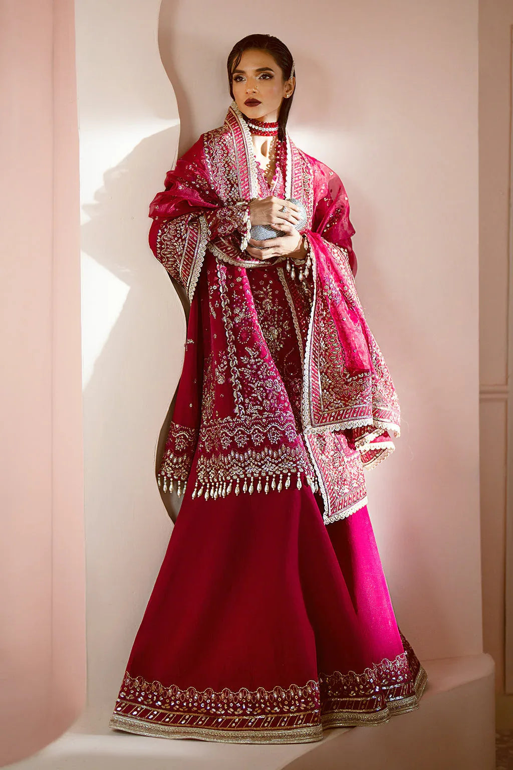 Ayzel | Luminara Wedding Formals | Ruby - Aqsa Fabrics