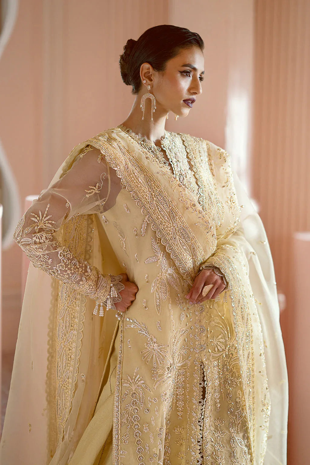Ayzel | Luminara Wedding Formals | Leia - Aqsa Fabrics