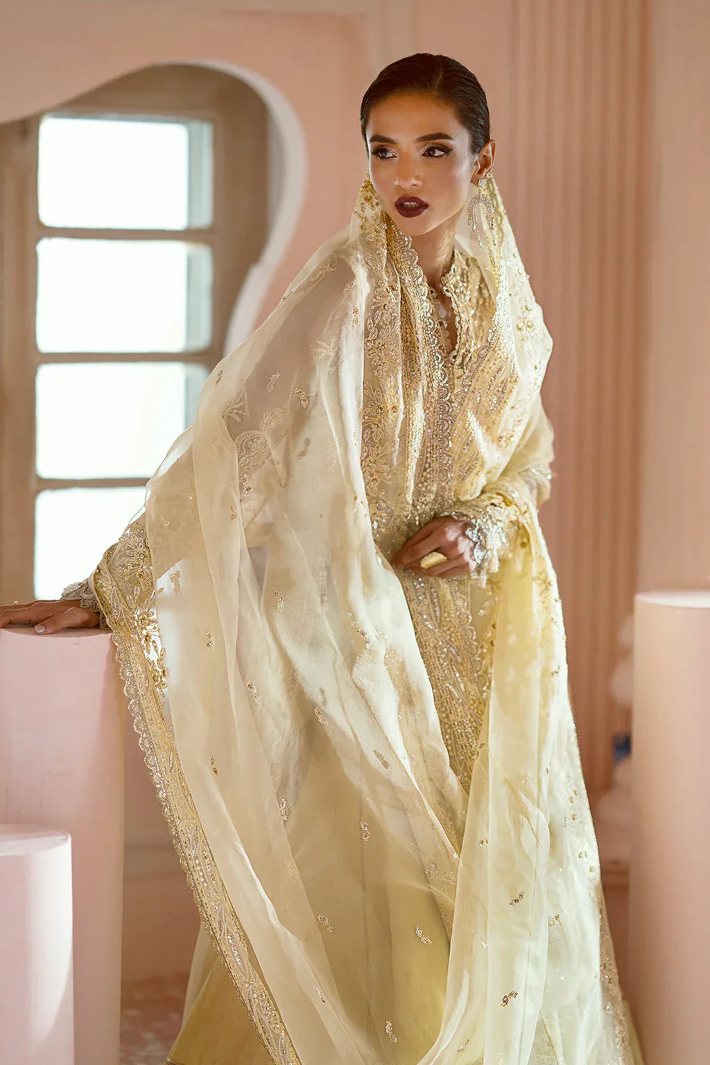 Ayzel | Luminara Wedding Formals | Leia - Aqsa Fabrics