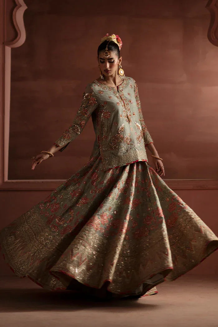 Maryum N Maria | Luxury Silk | RECEPTION FLOWERS - MSS5900 - Aqsa Fabrics