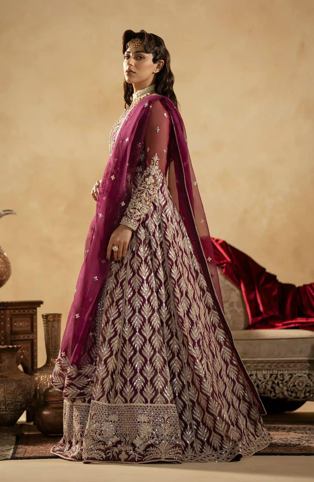Maryum N Maria | Zamani Beghum Formals 23 | Ametyst-(MW23-512) - Aqsa Fabrics