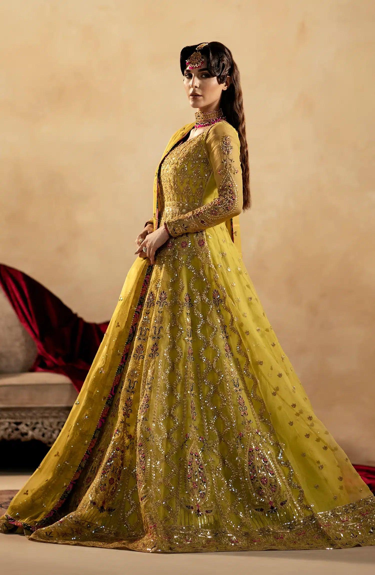 Maryum N Maria | Zamani Beghum Formals 23 | Peridot-(MW23-511) - Aqsa Fabrics