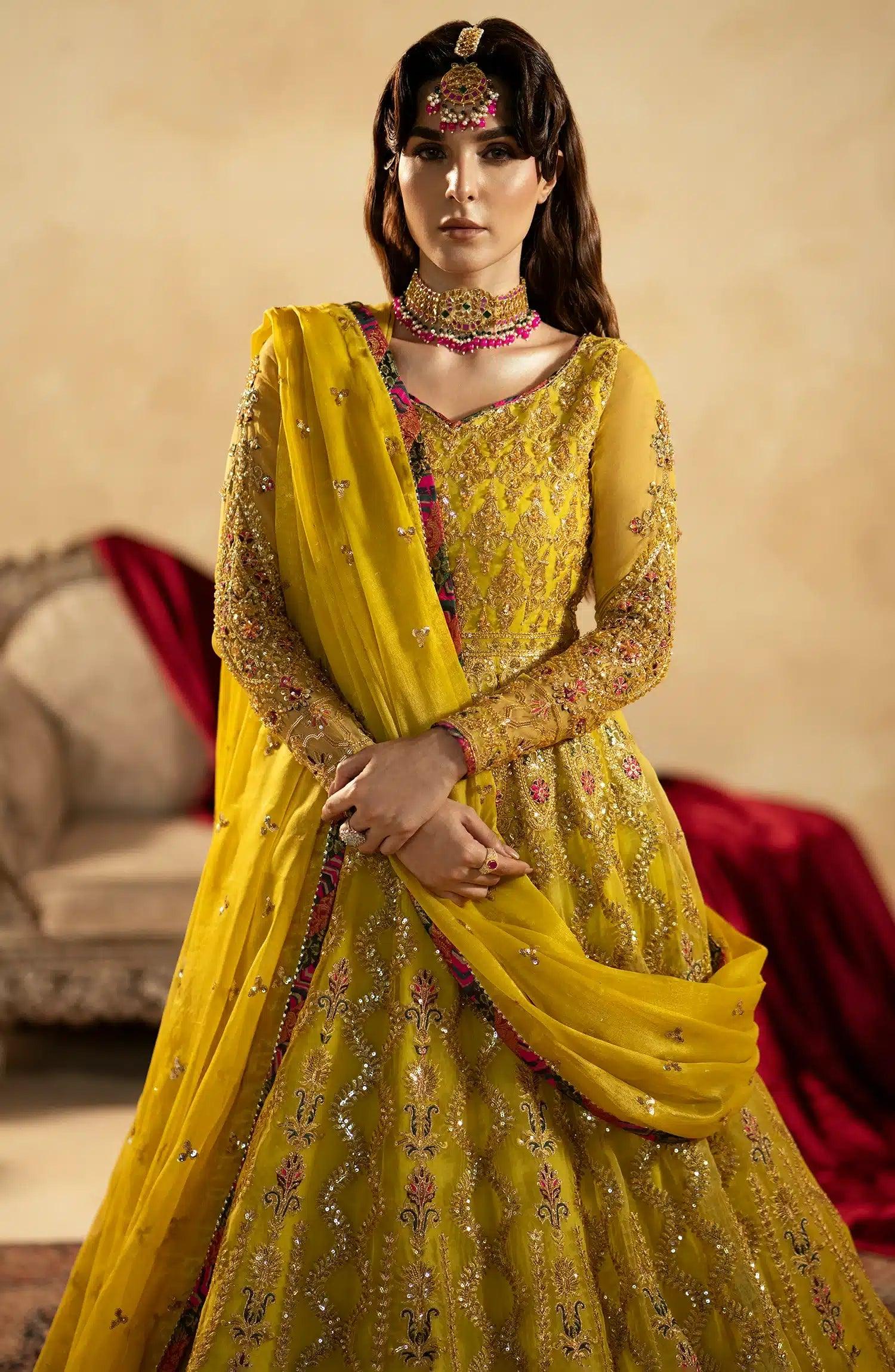 Maryum N Maria | Zamani Beghum Formals 23 | Peridot-(MW23-511) - Aqsa Fabrics
