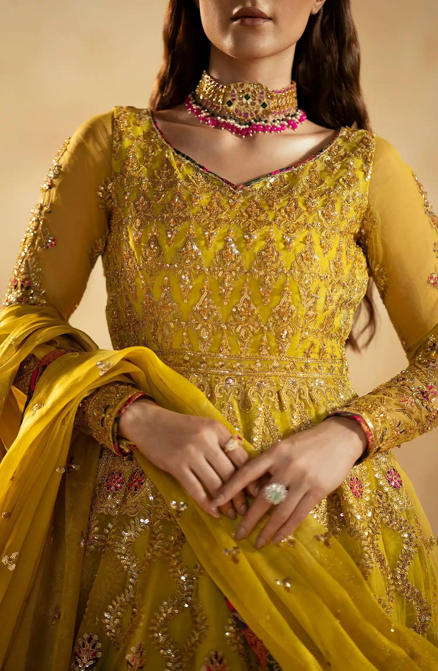 Maryum N Maria | Zamani Beghum Formals 23 | Peridot-(MW23-511) - Aqsa Fabrics
