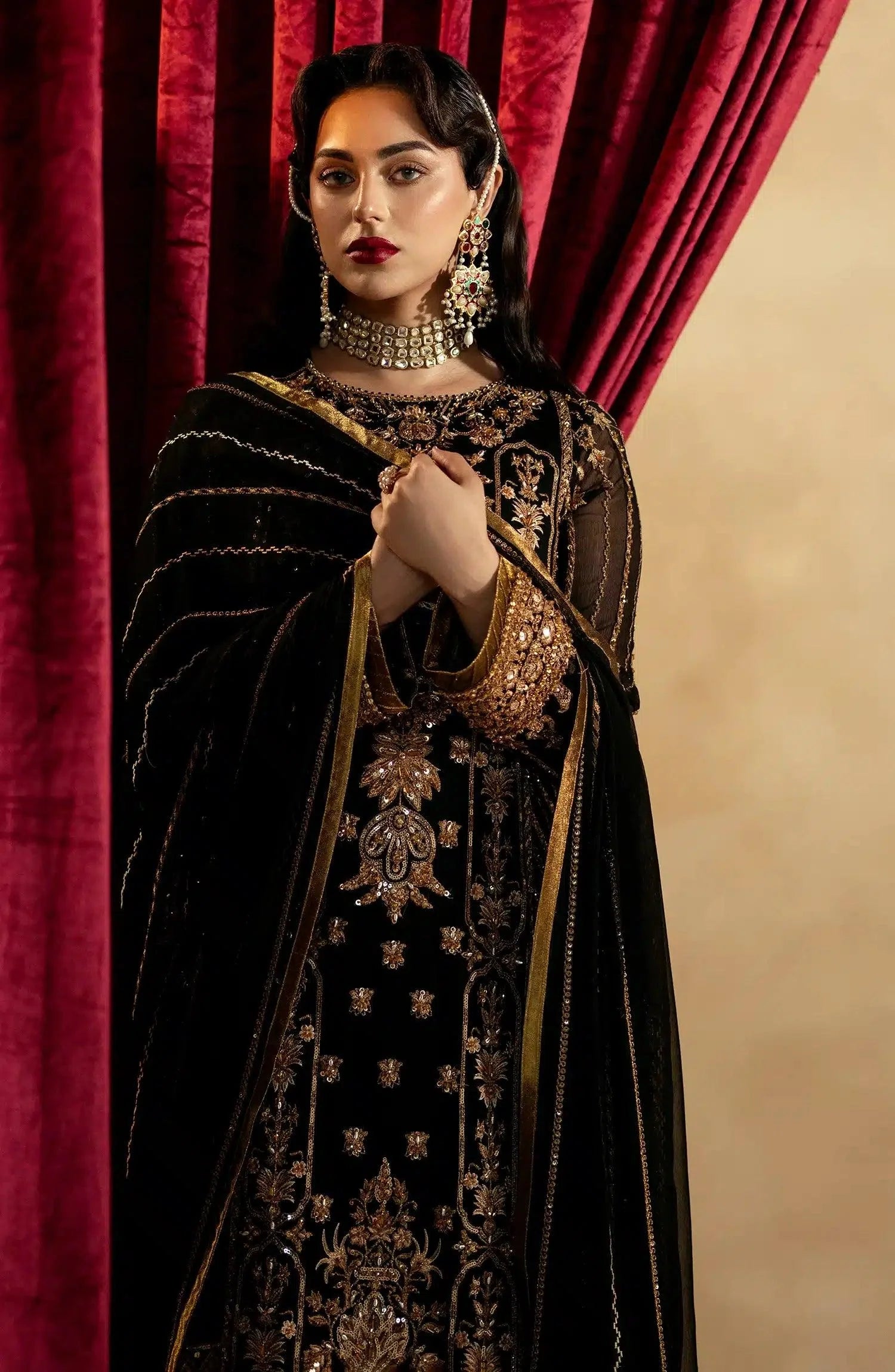 Maryum N Maria | Zamani Beghum Formals 23 | Amber-(MW23-519) - Aqsa Fabrics