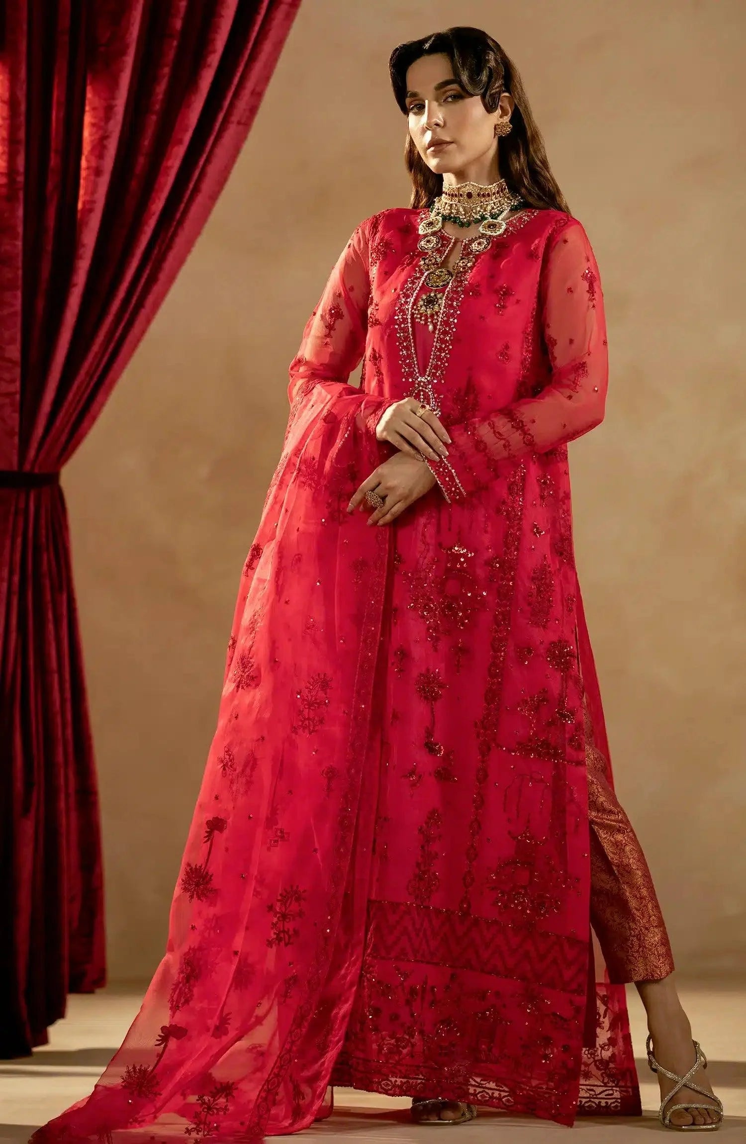 Maryum N Maria | Zamani Beghum Formals 23 | Tourmaline-(MW23-513) - Aqsa Fabrics