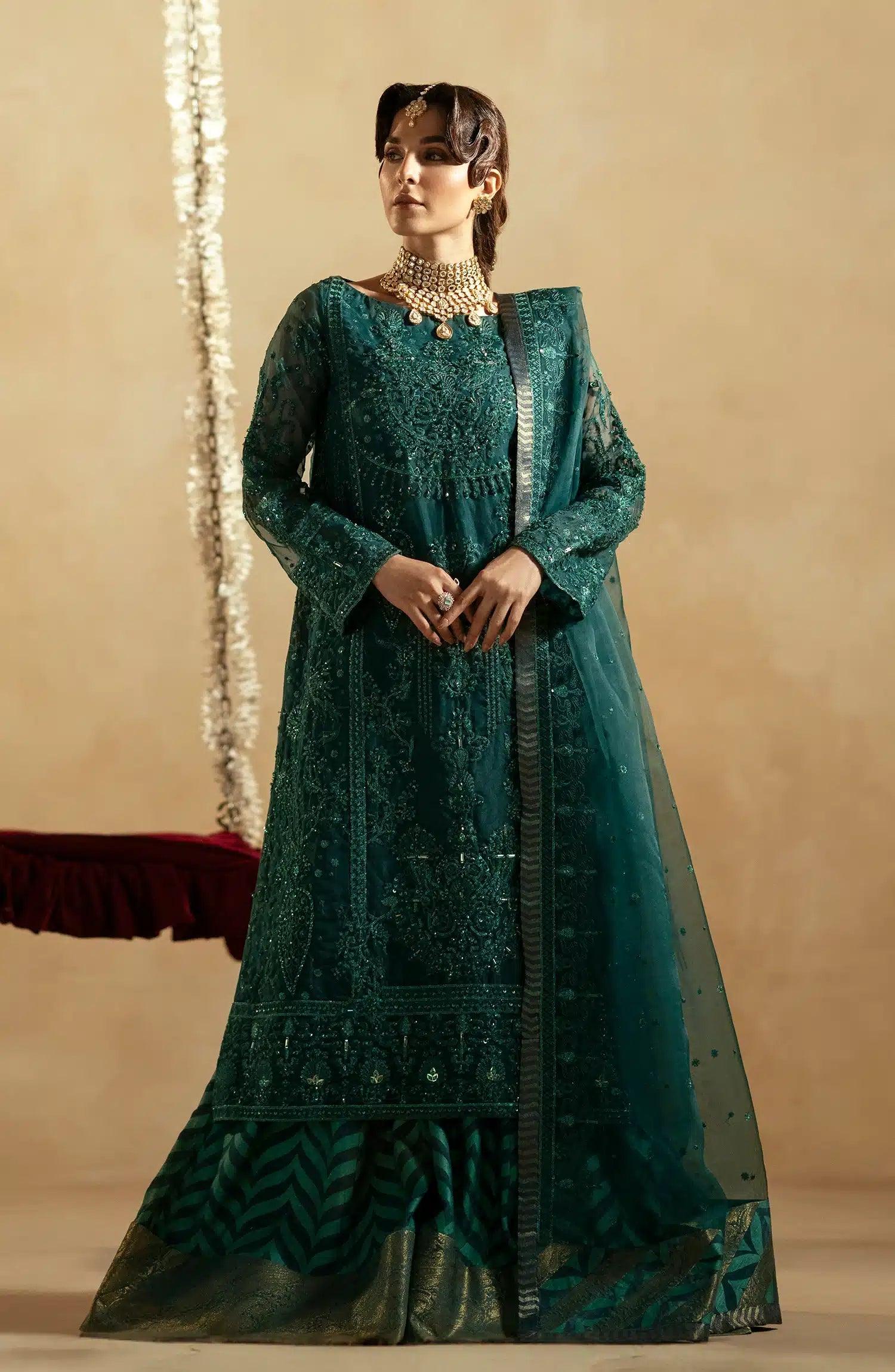 Maryum N Maria | Zamani Beghum Formals 23 | Emerald-(MW23-516) - Aqsa Fabrics