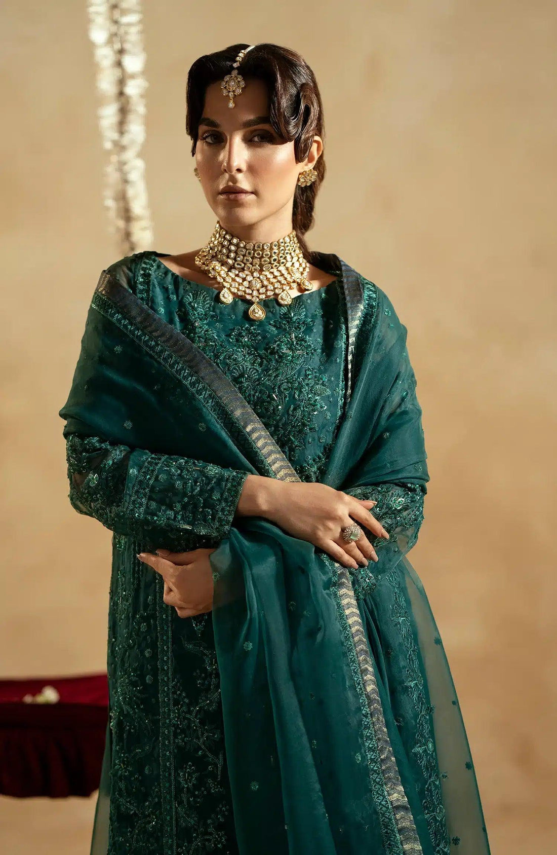 Maryum N Maria | Zamani Beghum Formals 23 | Emerald-(MW23-516) - Aqsa Fabrics