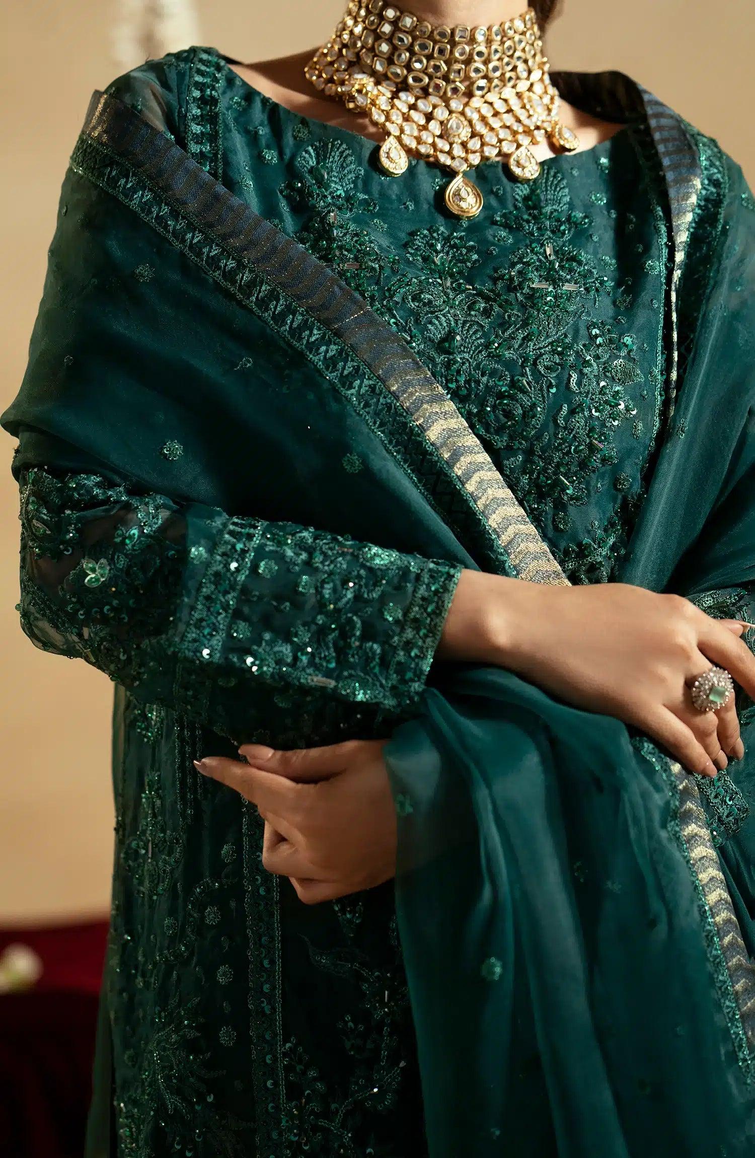 Maryum N Maria | Zamani Beghum Formals 23 | Emerald-(MW23-516) - Aqsa Fabrics