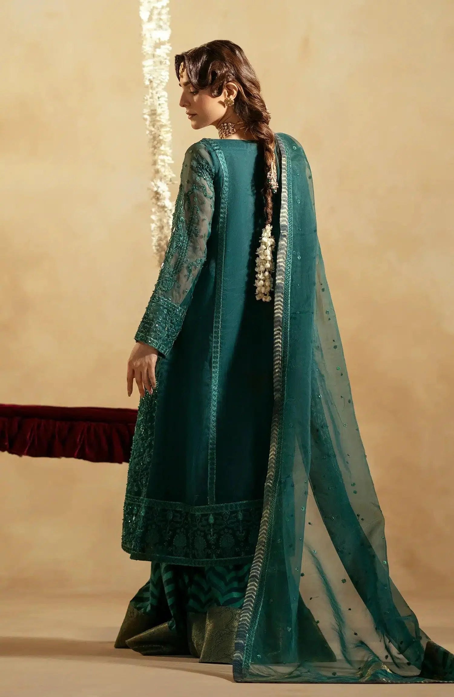 Maryum N Maria | Zamani Beghum Formals 23 | Emerald-(MW23-516) - Aqsa Fabrics
