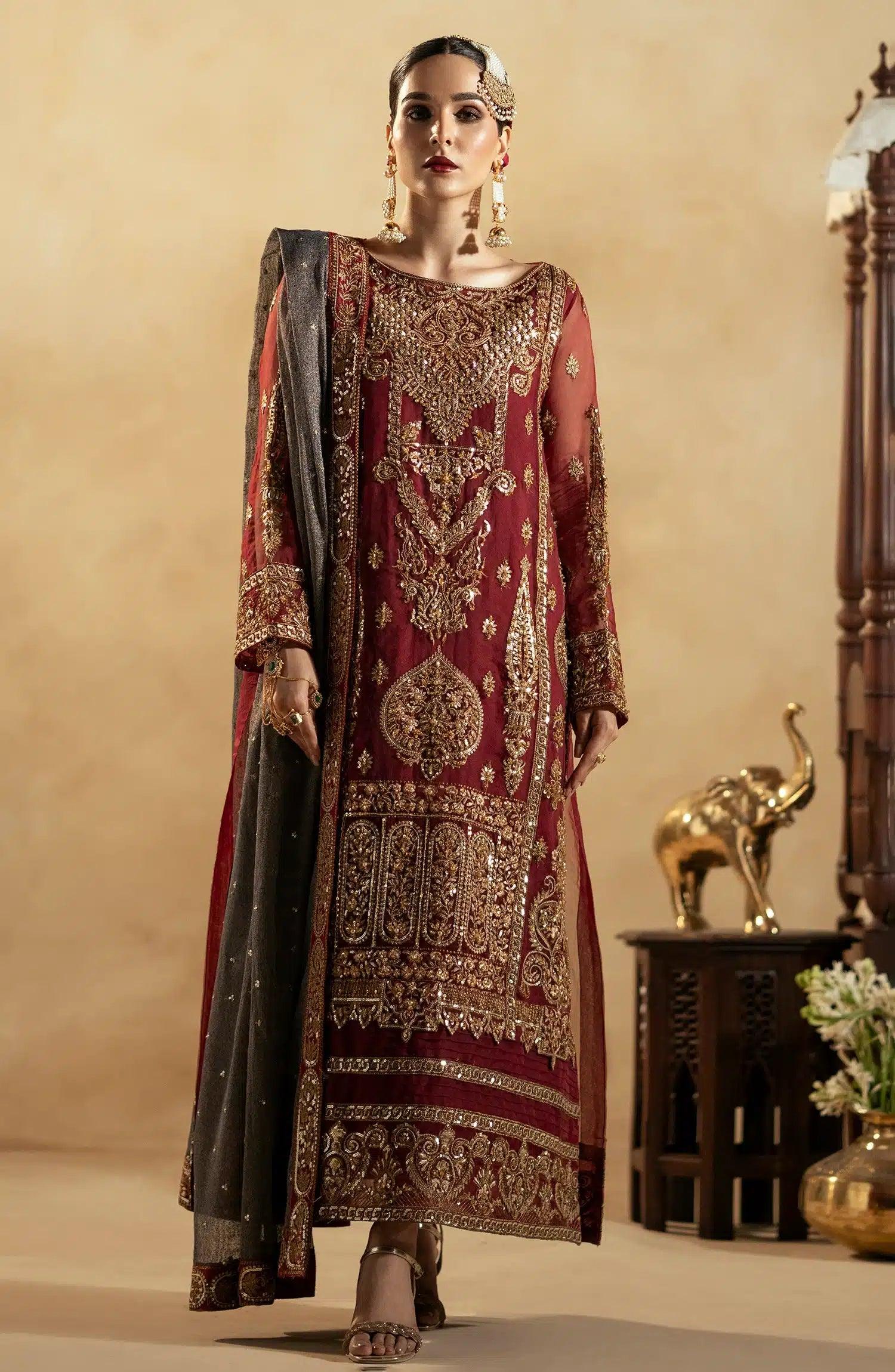 Maryum N Maria | Zamani Beghum Formals 23 | Ruby-(MW23-517) - Aqsa Fabrics