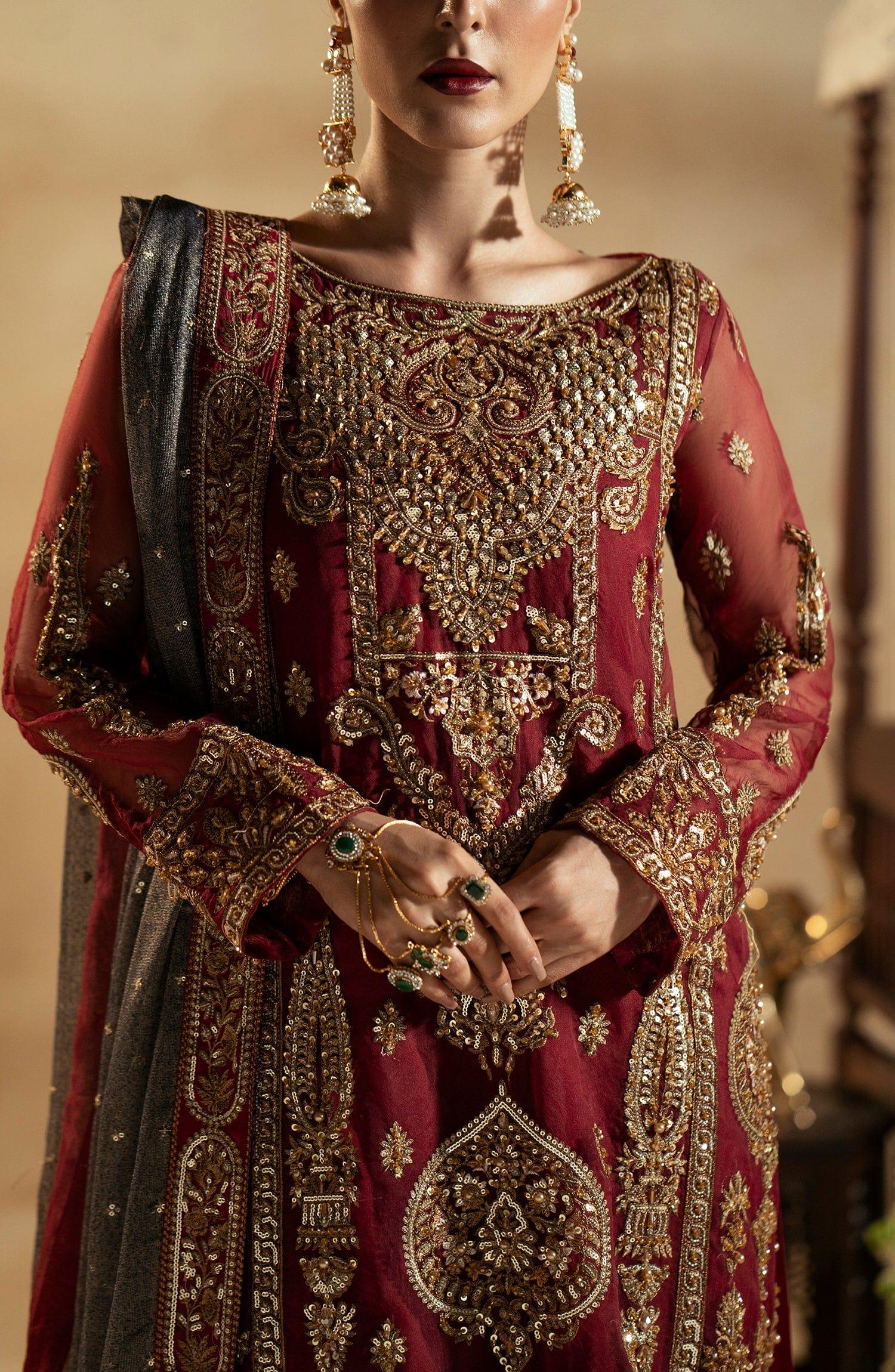 Maryum N Maria | Zamani Beghum Formals 23 | Ruby-(MW23-517) - Aqsa Fabrics
