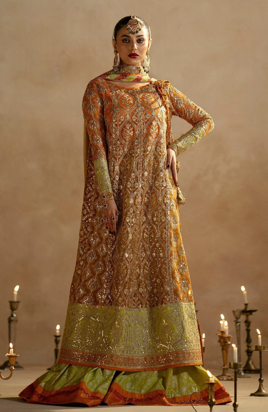 Maryum N Maria | Zamani Beghum Formals 23 | Citrine-(MW23-515) - Aqsa Fabrics