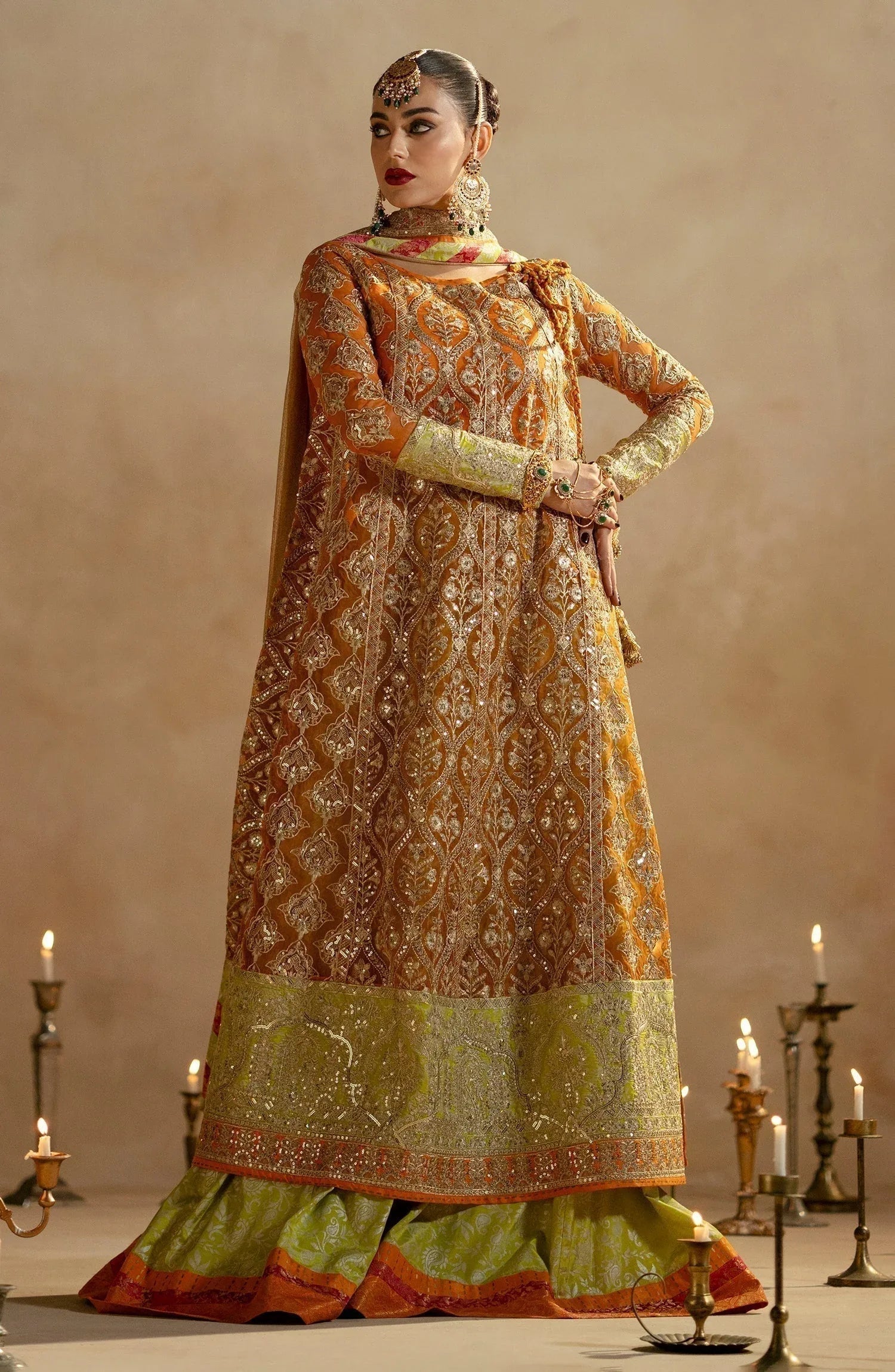 Maryum N Maria | Zamani Beghum Formals 23 | Citrine-(MW23-515) - Aqsa Fabrics