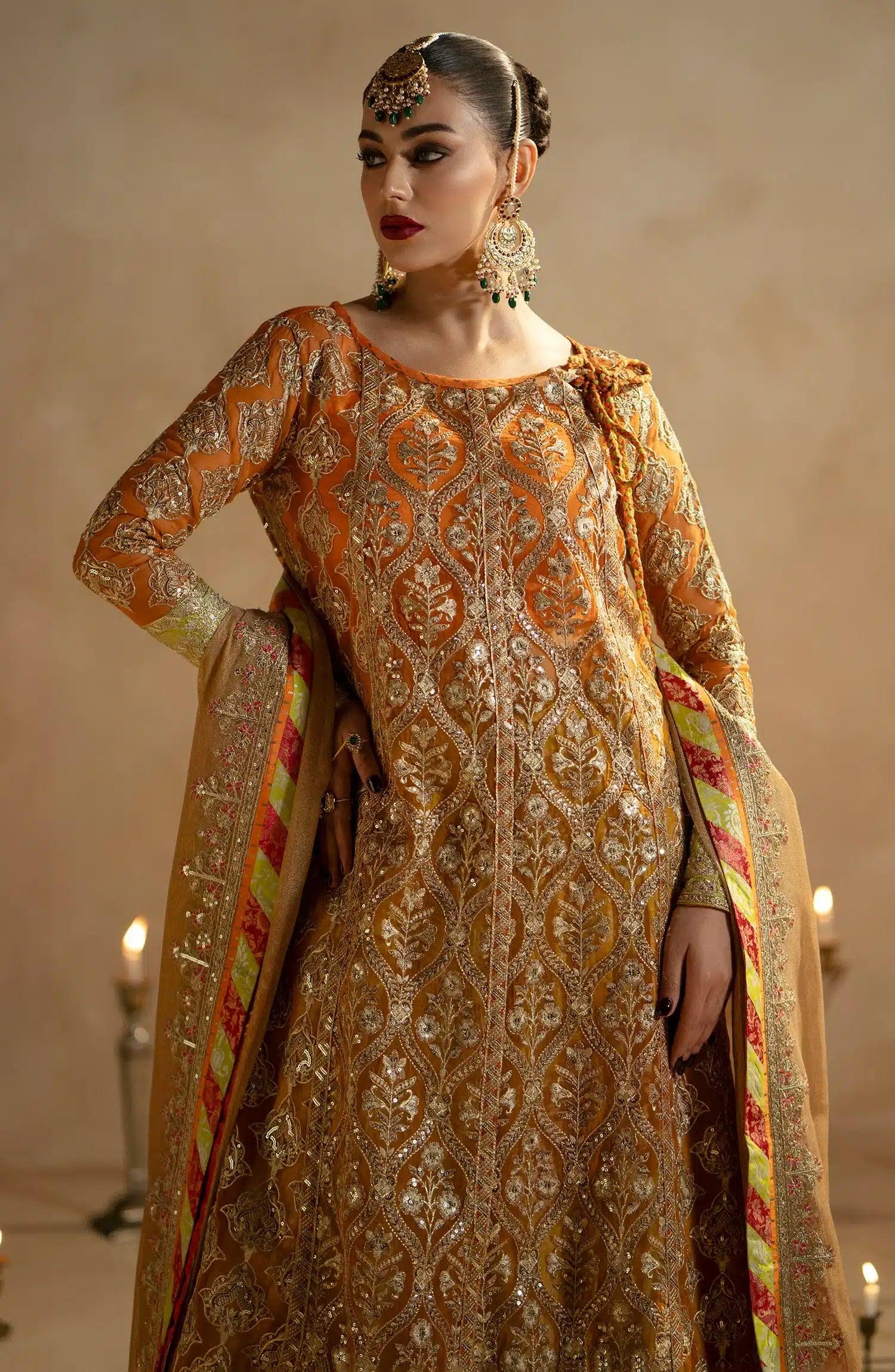 Maryum N Maria | Zamani Beghum Formals 23 | Citrine-(MW23-515) - Aqsa Fabrics