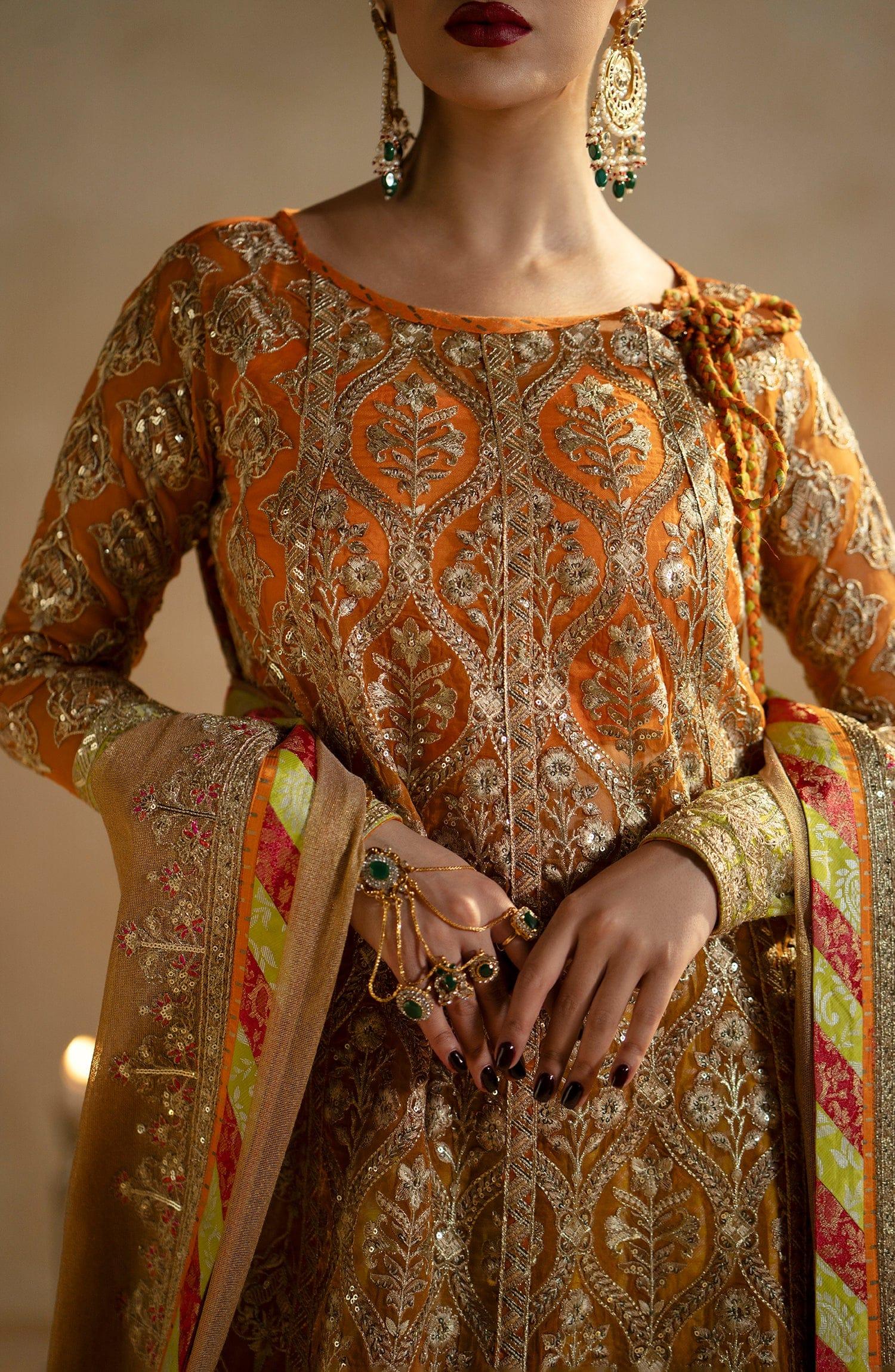 Maryum N Maria | Zamani Beghum Formals 23 | Citrine-(MW23-515) - Aqsa Fabrics