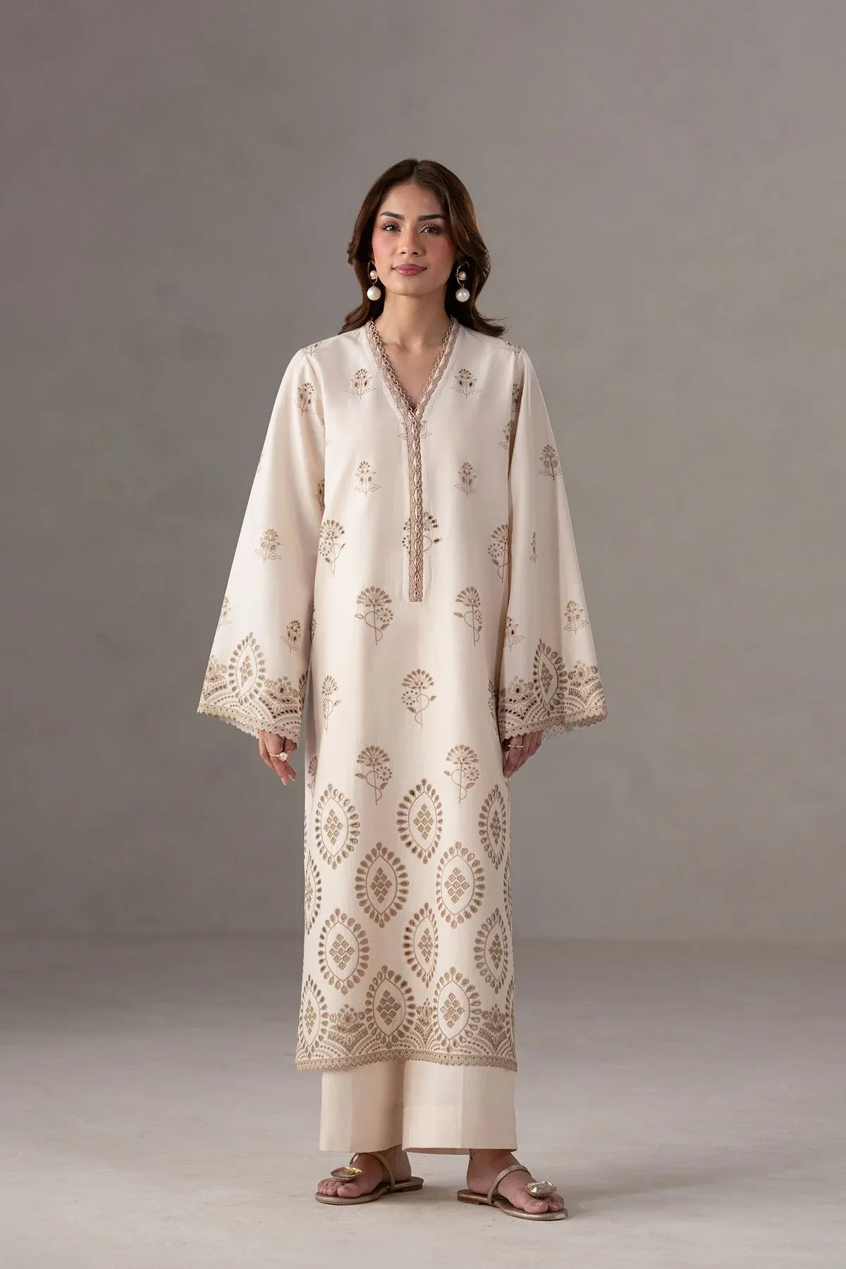 Akbar Aslam | Pret Lawn | Lunel - Aqsa Fabrics