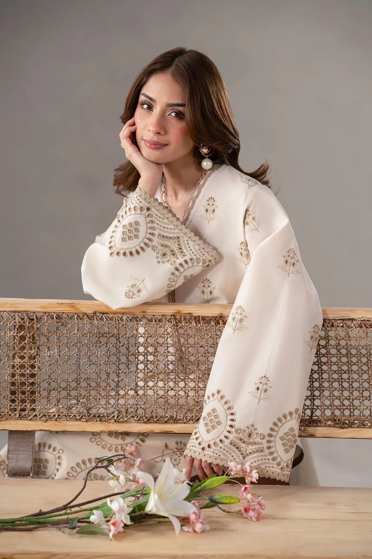 Akbar Aslam | Pret Lawn | Lunel - Aqsa Fabrics