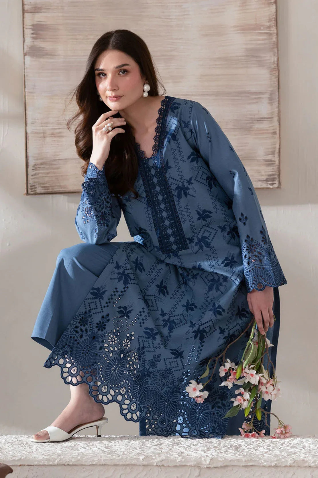 Akbar Aslam | Pret Lawn | Aven - Aqsa Fabrics