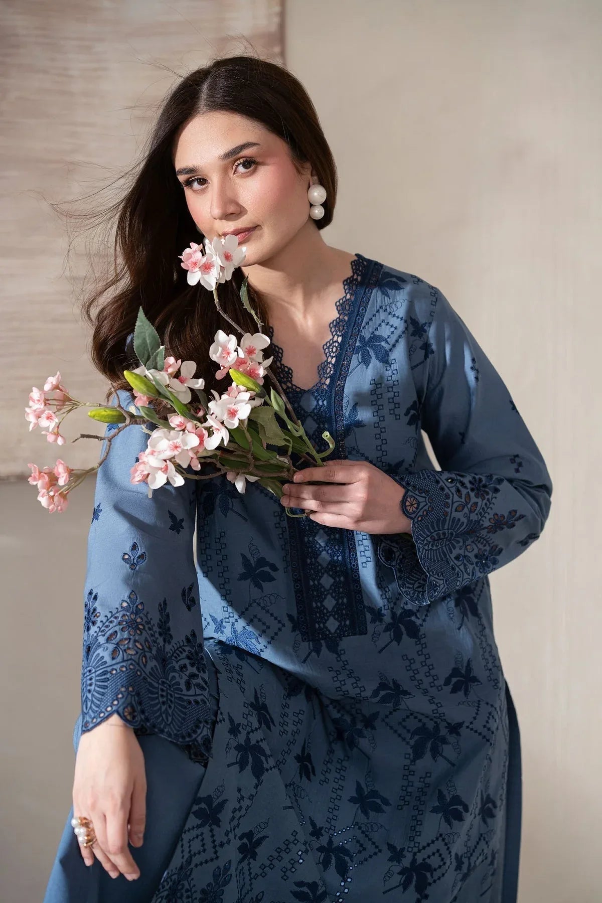 Akbar Aslam | Pret Lawn | Aven - Aqsa Fabrics