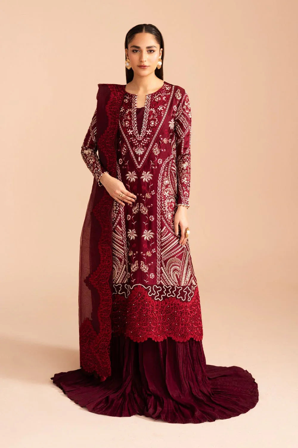 Maryum N Maria | Iris Formals | JHEEL - MW40013 - Aqsa Fabrics