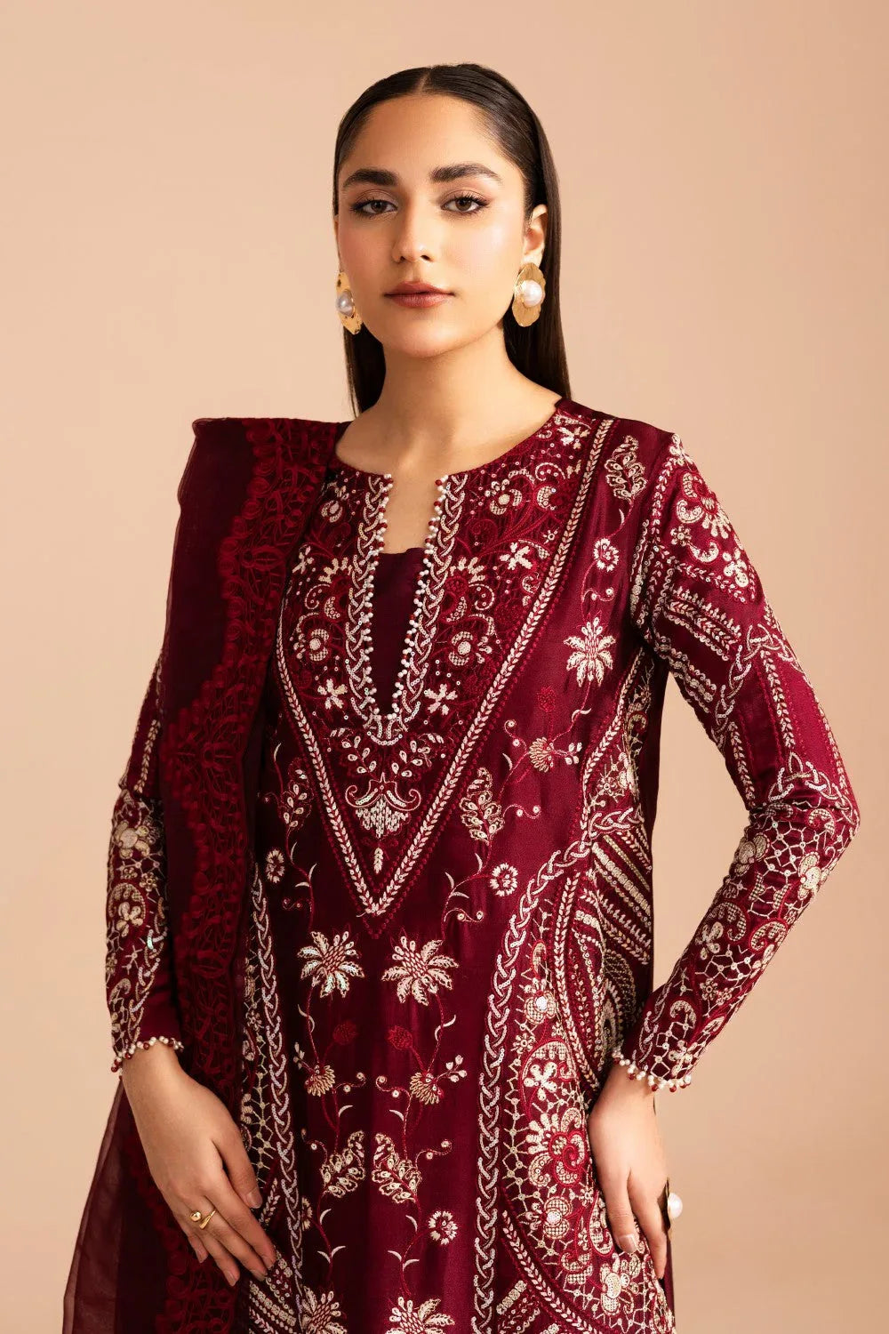 Maryum N Maria | Iris Formals | JHEEL - MW40013 - Aqsa Fabrics